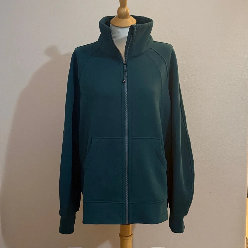 Lululemon Scuba Oversized Funnel Neck Full Zip M/L Storm Teal - Picture 2 of 4